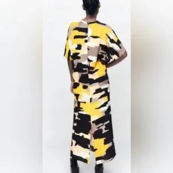 Zara Abstract Printed Midi Maxi Dress Famous Bloggers Limited Edition Size S - Picture 8 of 14